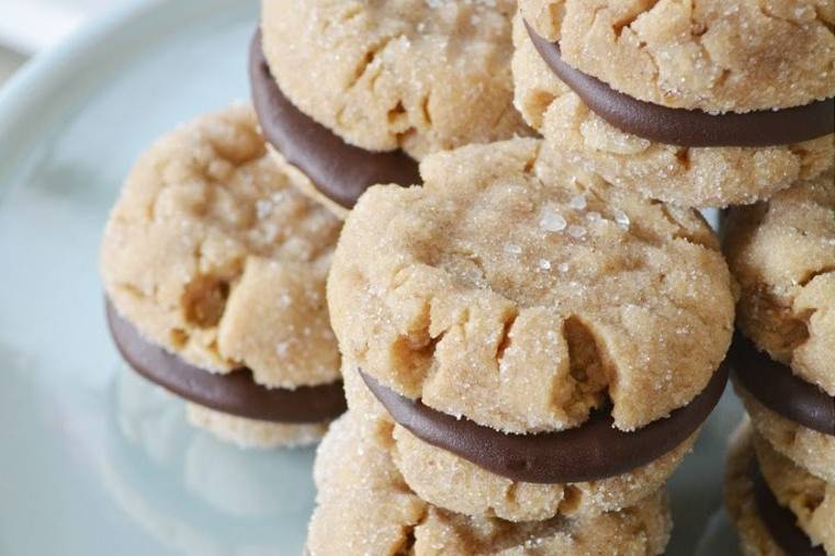 Ganache-filled cookies