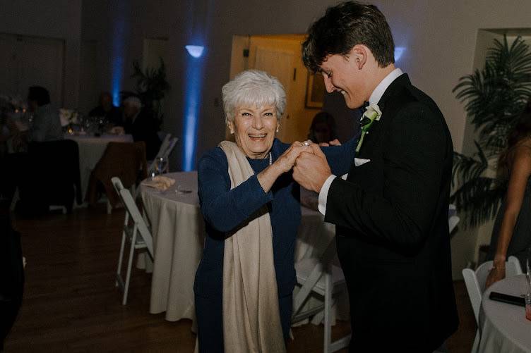 Grandma loving the tunes!