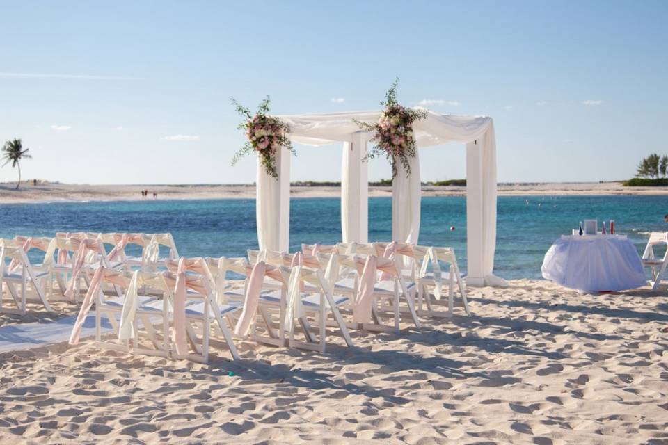 A breezy beach wedding