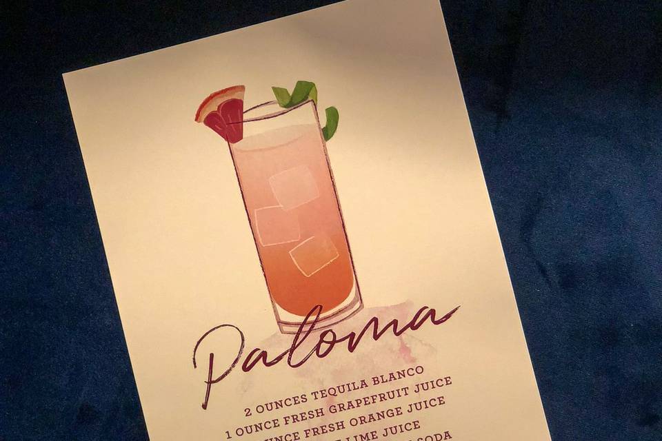 Specialty drink signage