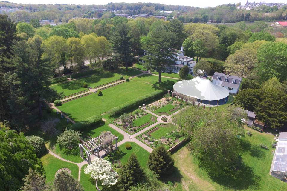 Overhead view of property