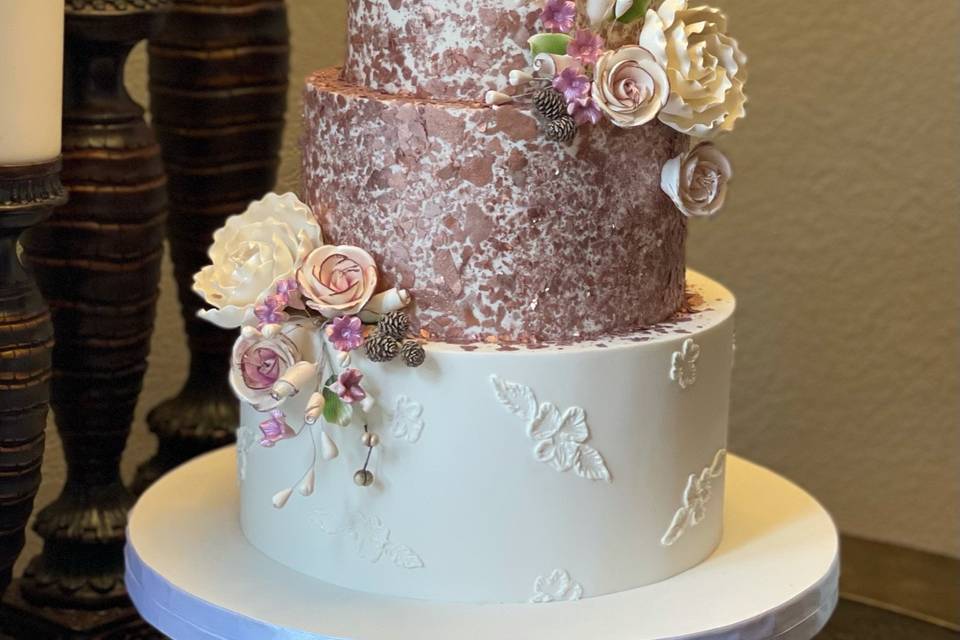 Rose gold cake