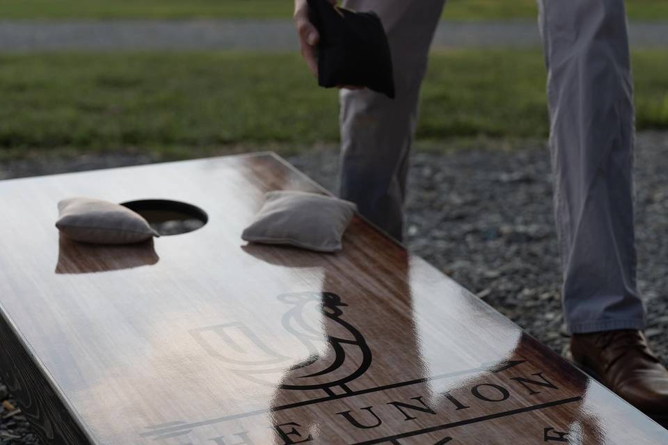 Corn Hole Boards Included!