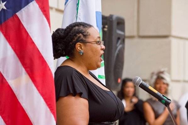 Singing the National Anthem for EPA's Combined Federal Campaign Kickoff - October 2010