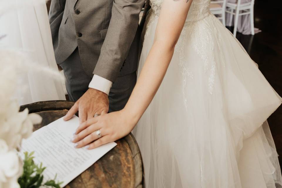 Signing the Marriage License