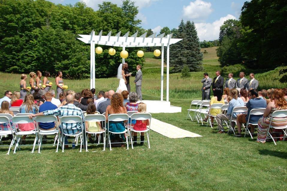 Outdoor wedding ceremony