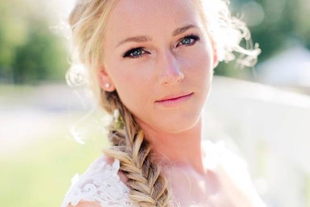 Fishtail braid and airbrush