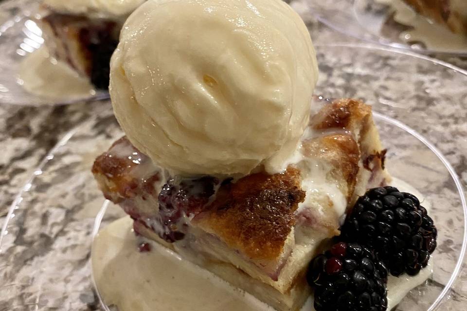 Cognac & Berry Bread Pudding