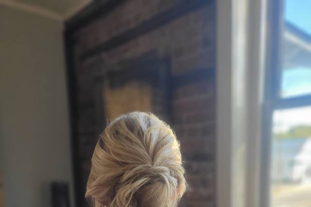 Effortless glam updo