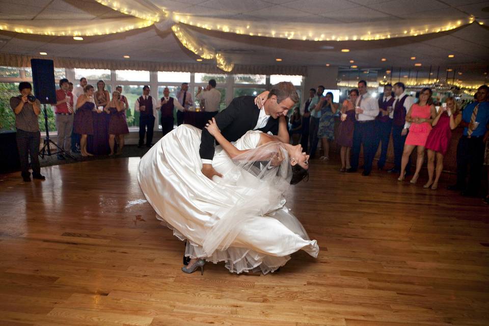 Newlyweds on the dance floor