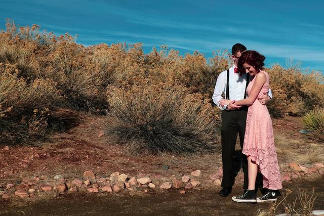 Outdoor wedding photo