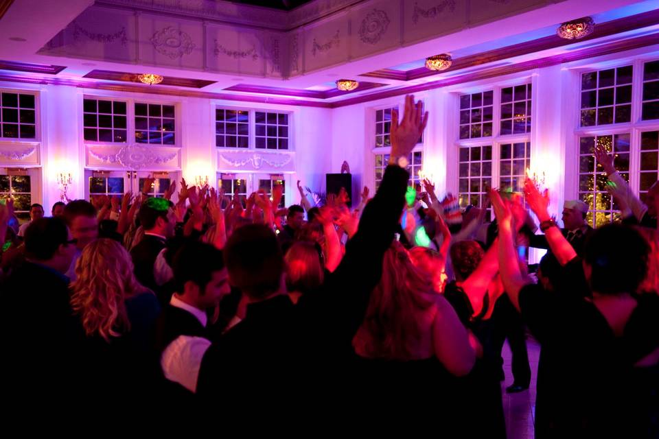 Dance floor with uplighting