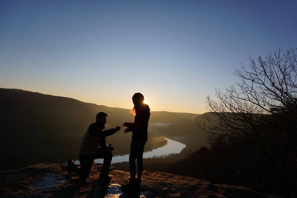 Lowering a Knee at Sunrise