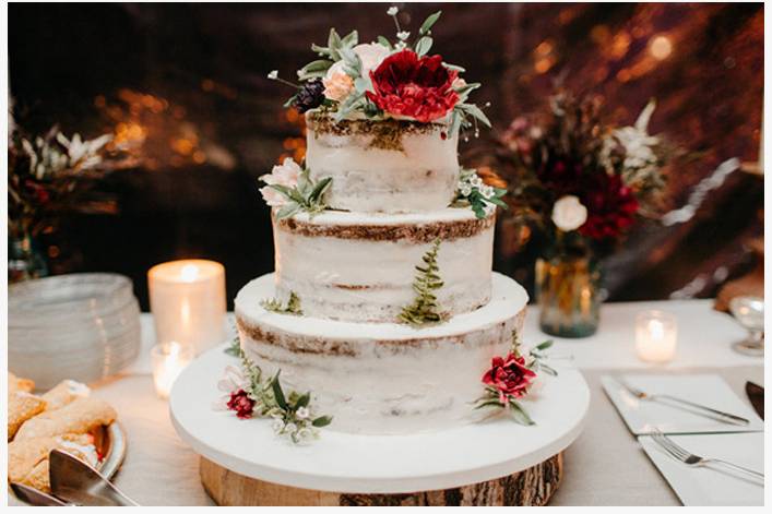 3-tier wedding cake