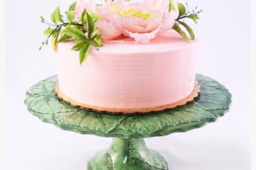 Pink wedding cake