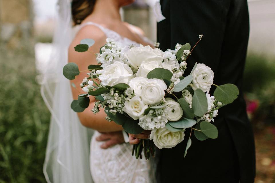 White on White Bridal Bouquet