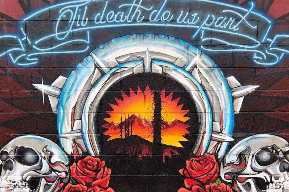 Till death do us part mural