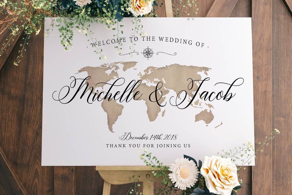 Wedding welcome sign