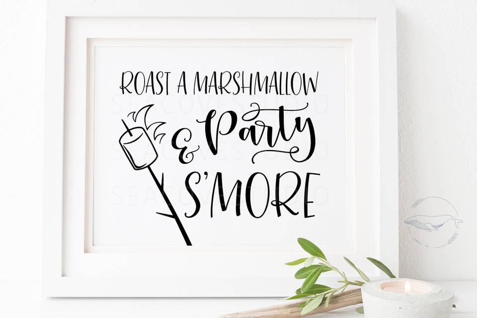 Party s'more sign