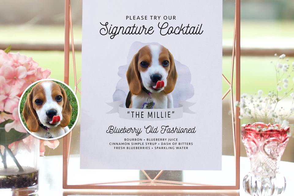 Pet signature drink sign