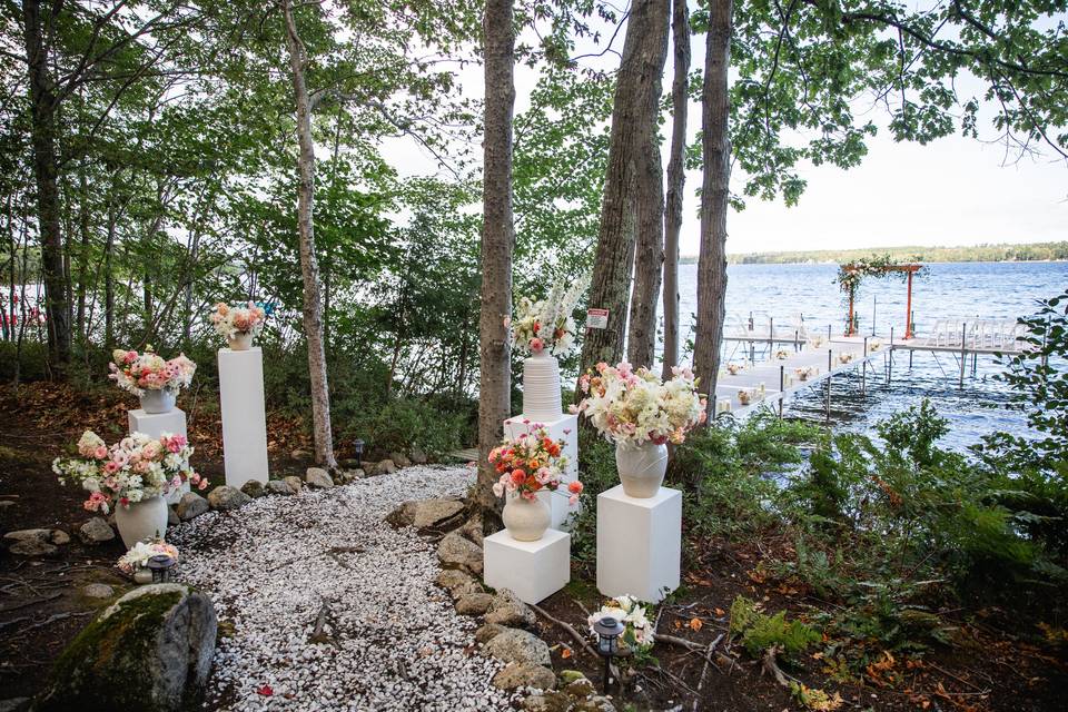 Frye Island Dock Wedding