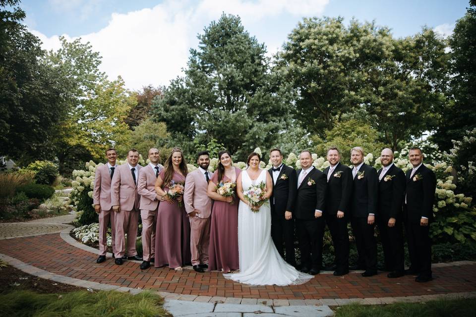 Large wedding party