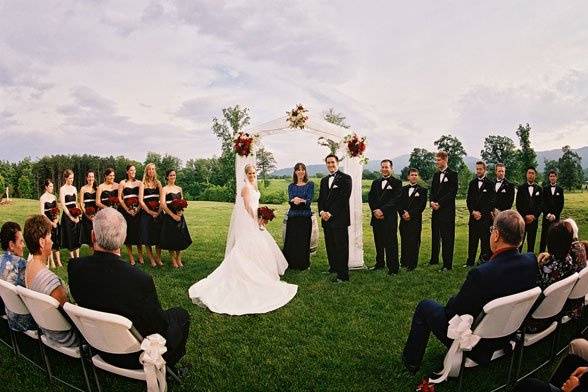 Intimate outdoor ceremony