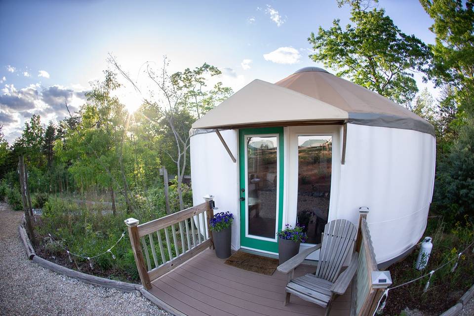 Glamping Yurt Entrance