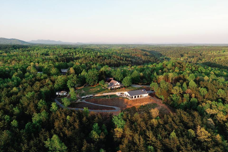 Drone view of our 25 Acres