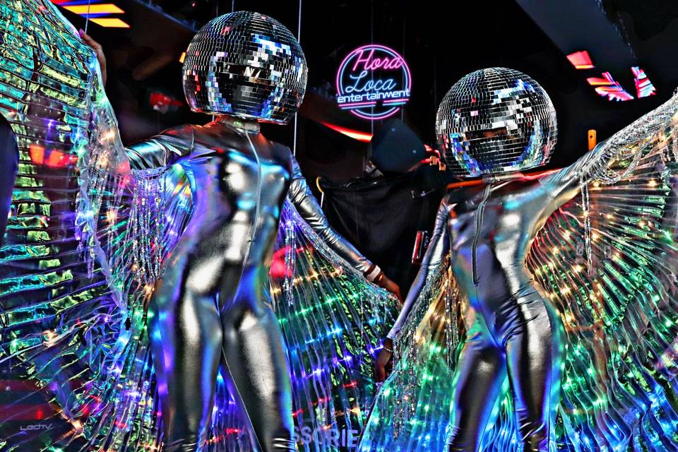 Disco ball dancers