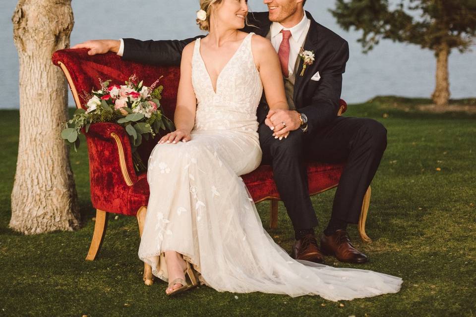 Seated couple - Colorado Wedding Photography