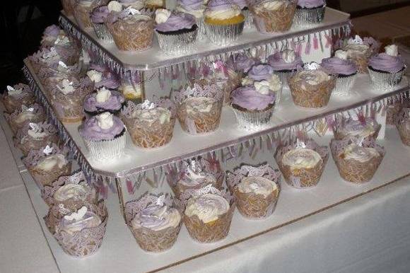 Lavender Cupcake tower