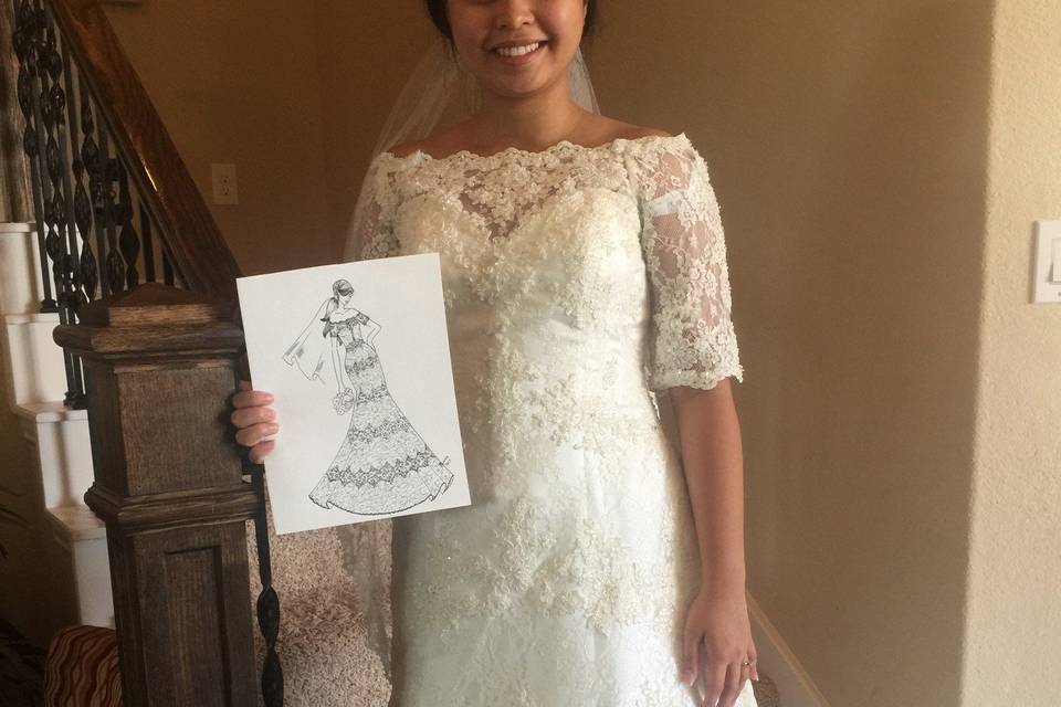 We can sketch your dress.