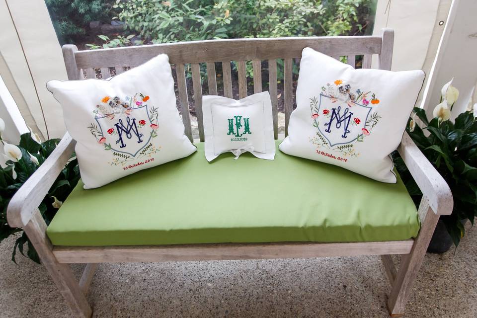 Monogram pillow