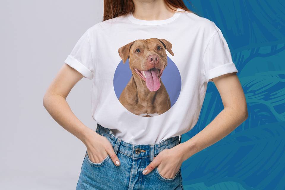 Pet on the shirt