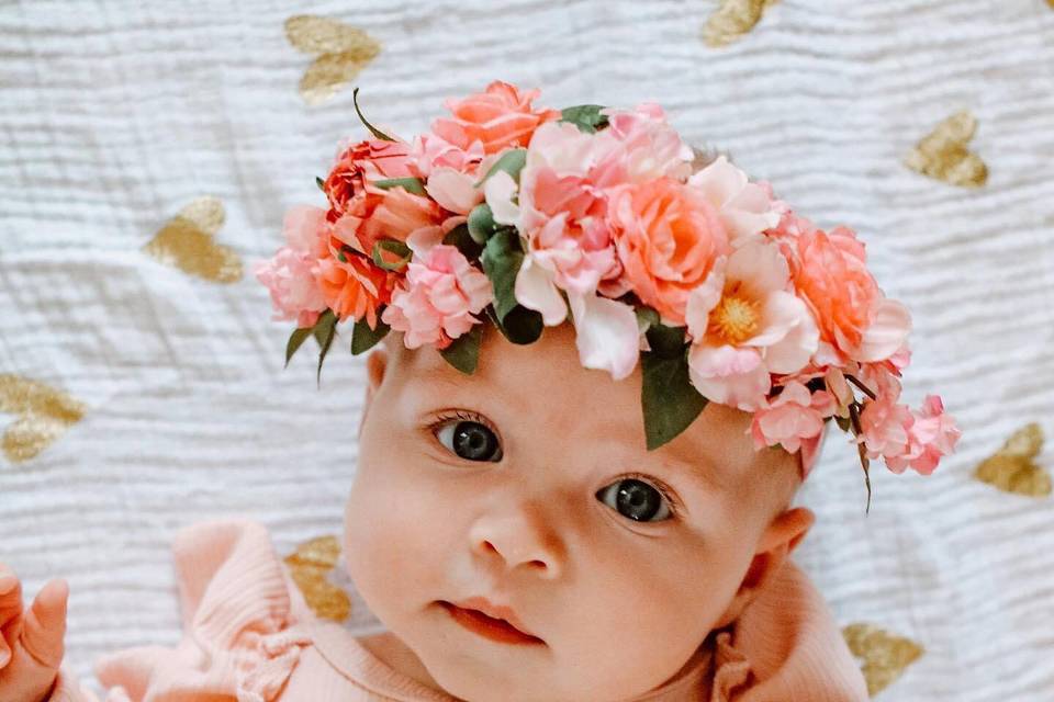 Tiny Pink Flower Crown