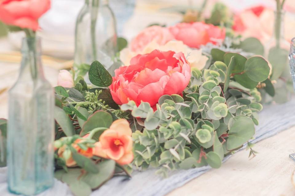 Coral and Peach Garland