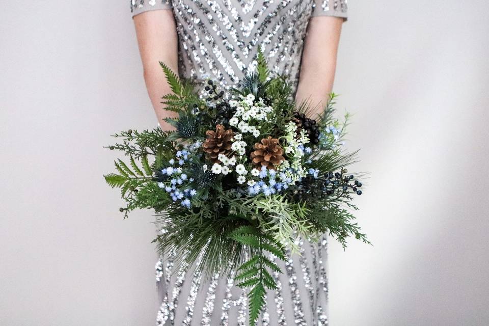 Blue Winter Bouquet