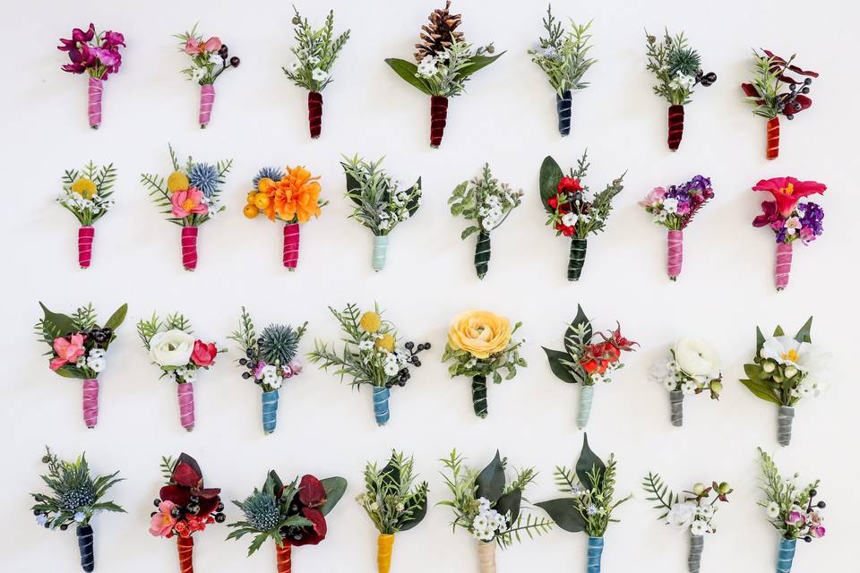 So many boutonniere options