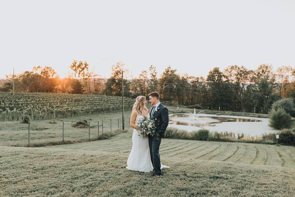 Wedding Couple on Willow Hill