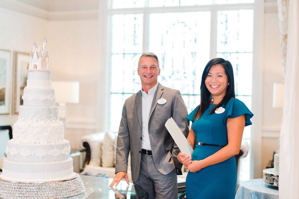 Disney designed wedding cake