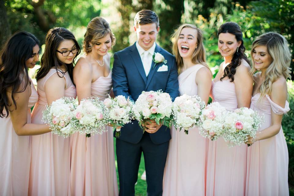 Matching bouquets