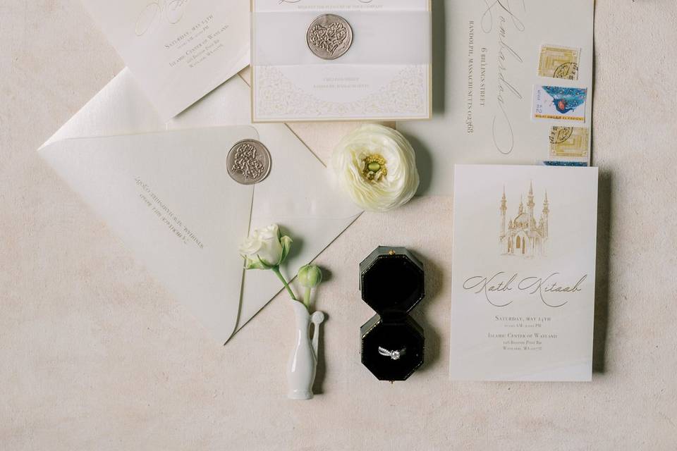 Gold Desi Invitation Suite