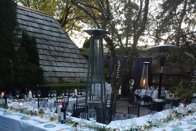 Setup for an intimate wedding
