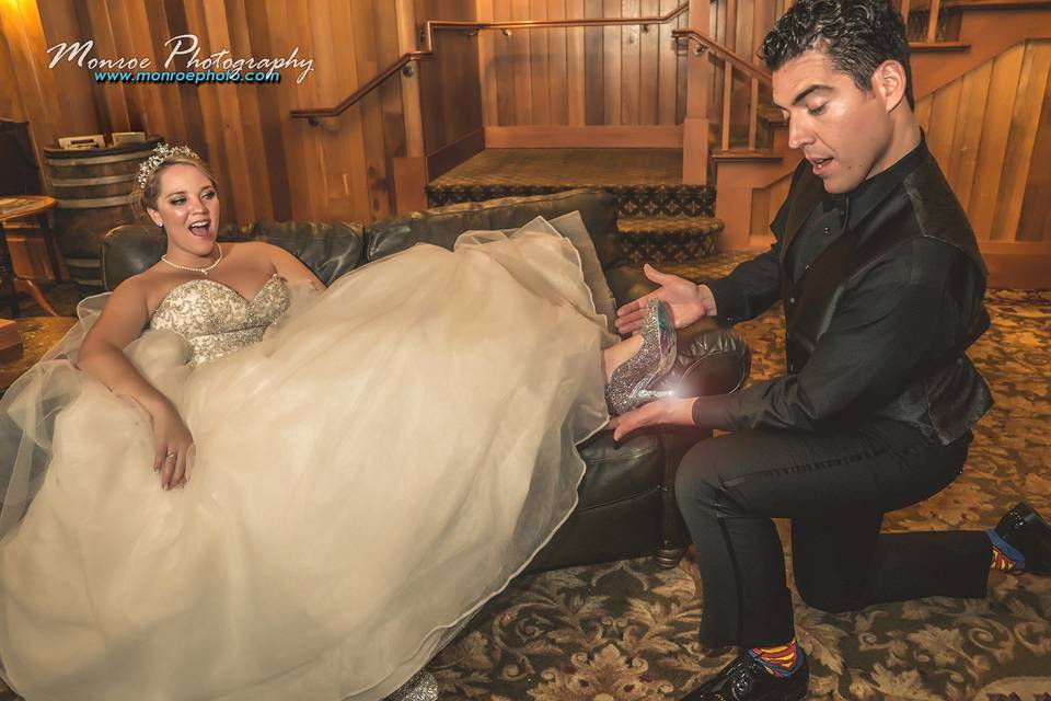 Cinderella cosplay wedding