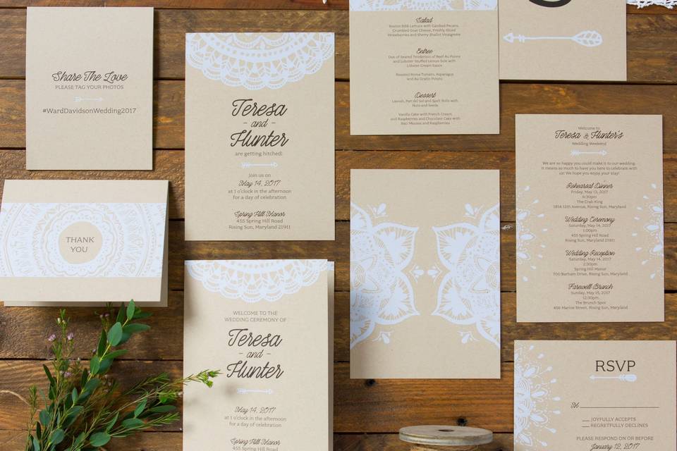 Rustic invite