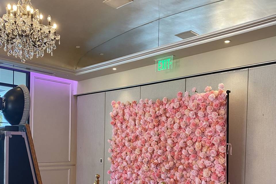 Pink Flower Wall with Mirror B