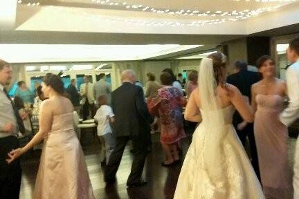 Bride and Groom enjoying the dancing