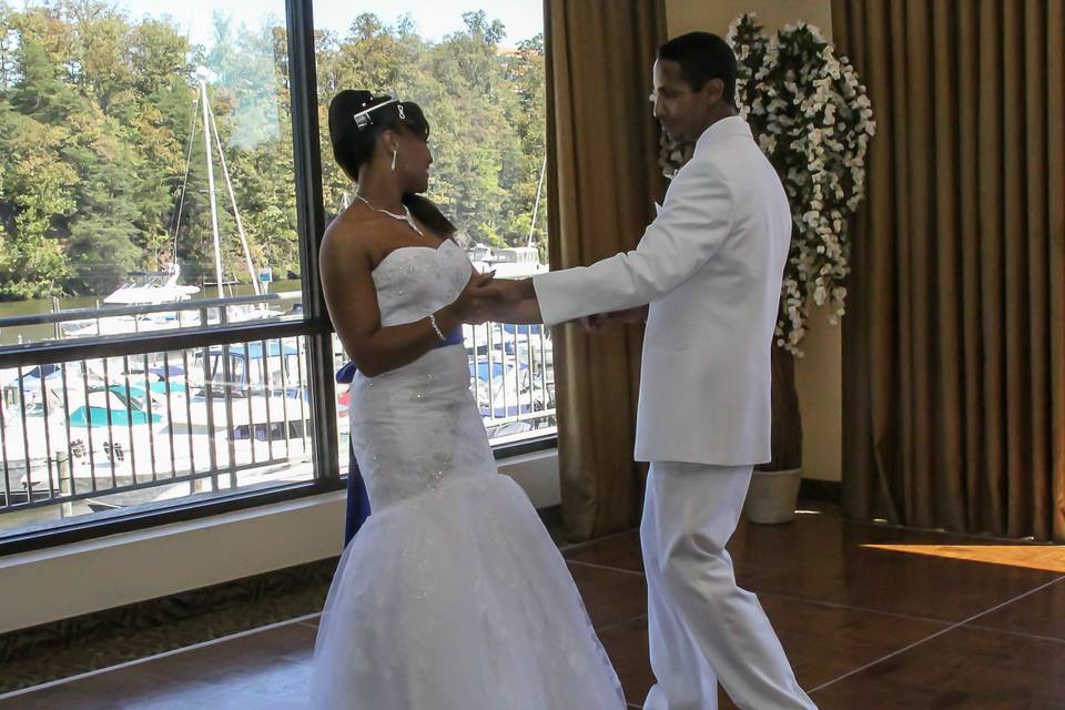 Bride and Groom during their first dance.