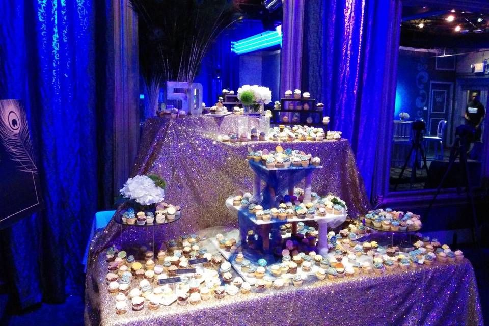 Tempting dessert station